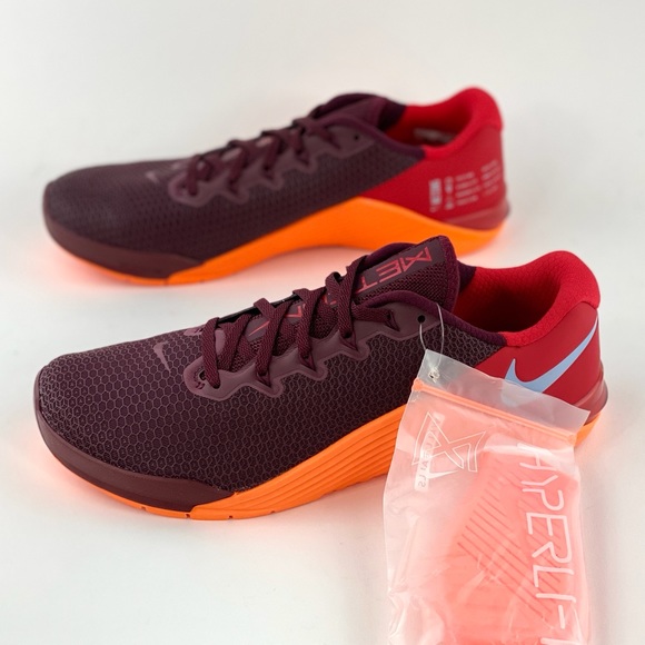🏵NEW Nike Metcon 5 Maroon Orange🏵 - Picture 5 of 13